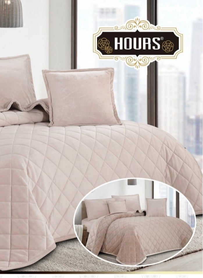 أورز مفرش ملكي 6 قطع نفرين شتوي وجهين وجه مخمل وجه فرو مقاس كينج 220x240 سم - Image 2