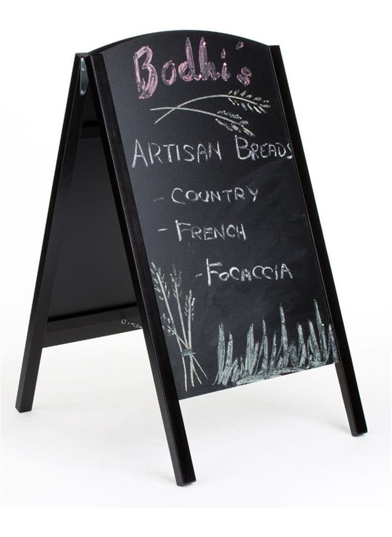 Displays2go Displays2go 21 x 34 Black AFrame Chalkboard  Wet Erase Chalkboard Sidewalk Sign  Outdoor Sandwich Board for Traditional Chalk or Wet Erase Markers  Black AF2134RBKES  - Image 3
