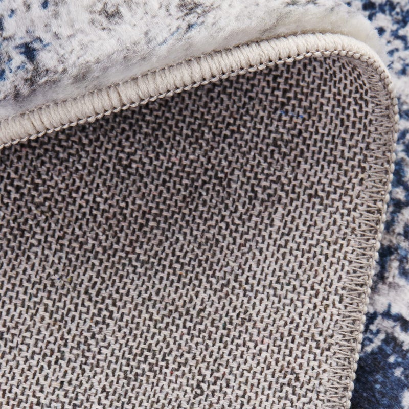 Gent drizz Area Rug Living Room Rugs: 5x7 Large Soft Indoor Carpet Modern Abstract Decor Rug with Non Slip Rubber Backing for Under Dining Table Nursery Home Office Bedroom Blue - Image 3