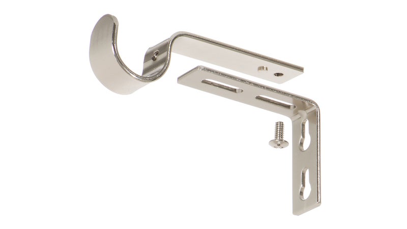 Ivilon حوامل إيفيلون القابلة للتعديل لعمود الستائر - لعمود بقطر 7/8 أو 1 إنش. مجموعة من 2 - نيكل مصقول - Image 3