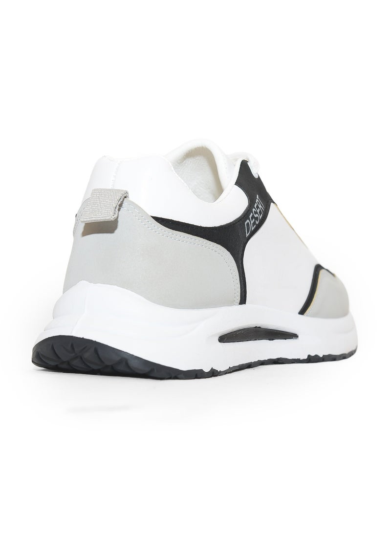 Desert Men's Fashion Leather Sneakers – Stylish Printed Design - Image 4
