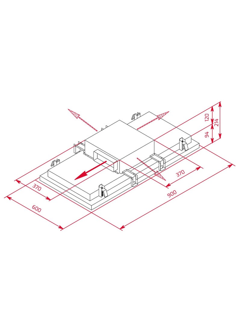 TEKA - TEKA Built-in Ceiling Hood with Rim Extraction and FreshAir Function, Remote Controlled DHT 97670 TOS White - Image 1