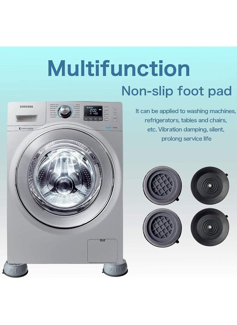 Lukadah - Anti Vibration Pads for Washing Machine with HexaGrip - Stops Washer Dryer Moving, Walking - Prevents Noise, Vibration Transfer - Rubber Anti Vibration Stabilizer Support Feet Mat - Universal Pads |  4 Pack - Image 1