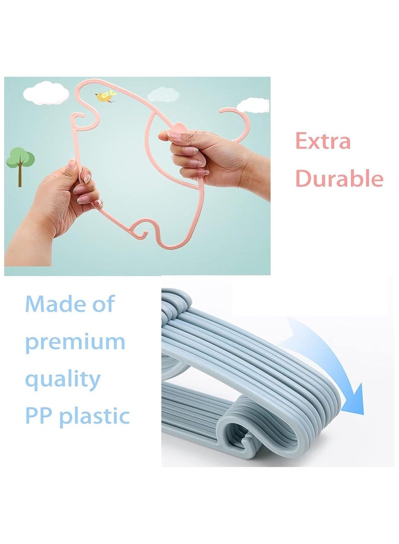 RATSAW 50 Pcs Kids Clothes Hangers Plastic Non-Slip Coat Hangers with Hook Ultra Thin No Trace Durable Cute Bow Toddler Hangers for Children Clothes - Image 5
