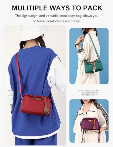 Hiflyer Trendy Crossbody Bags for Women - Nylon Cross Body Purses, Small Shoulder Bag (Dark Blue) - Image 2