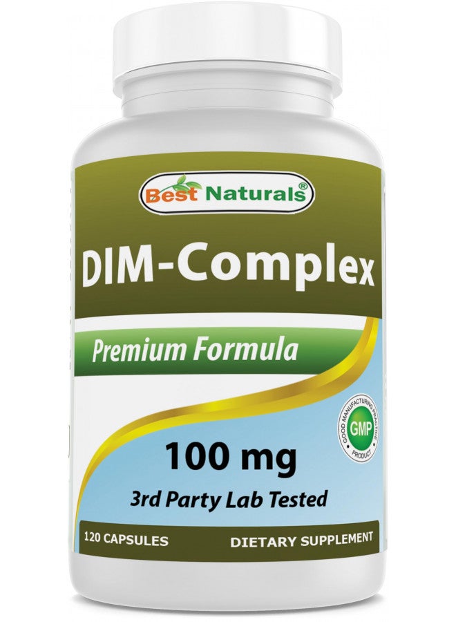 Best Naturals Best Naturals DIM Supplement 100 mg 120 Capsules, DIM for Estrogen Metabolism & Balance, For Menopause, Body Building, PCOS & Hormonal Acne - Image 1