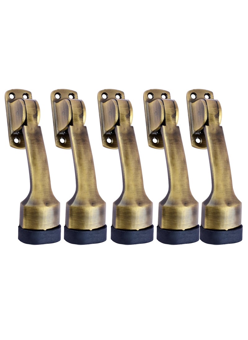 MALAIKAH Malaikah Royal Antique Heavy Duty Gate Stopper for The Door with Rubber Grip 5Inch Long Door Stopper for Wooden Door Door Mounted Pack of 5  - Image 1