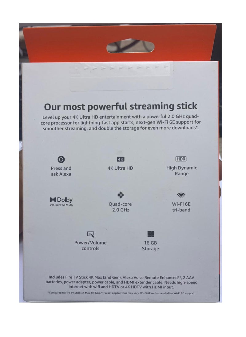 REBENUO Fire TV Stick 4K Max Streaming Device Wi-Fi 6 Alexa- Voice Remote  with TV Controls 2024 latest version  - Image 3