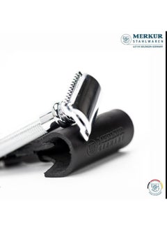 Merkur MERKUR Leather Razor Case - Black Cowhide, Fits All MERKUR Razors Except 24001, Up to 110 mm  - Image 4