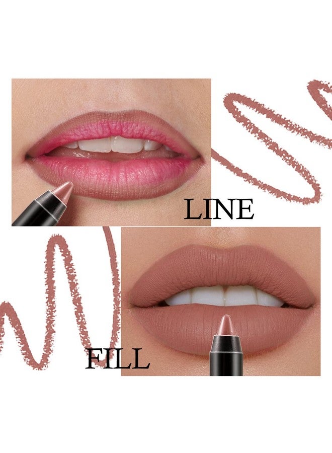 بوبين قلم تحديد الشفاه غير اللامع، قلم تحديد الشفاه الكريمي المخملي غير اللامع، تغطية كاملة، صبغة عالية مقاومة للماء، أحمر شفاه يدوم طويلاً للنساء، لون شفاه غير لامع مع ناعم - Image 2