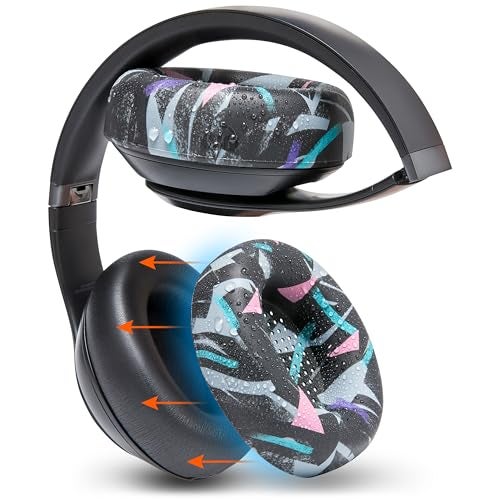 WC SweatZ Studio Pro Patented Protective Silicone Earpad Covers for Beats Studio Pro Made by Wicked Cushions Sweatproof Easily Washable 90s Black - Image 1