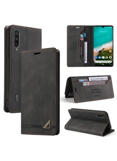 Case Cover For Xiaomi Mi A3 Skin Feel Anti-theft Brush Horizontal Flip Leather Case with Holder & Card Slots & Wallet Black
