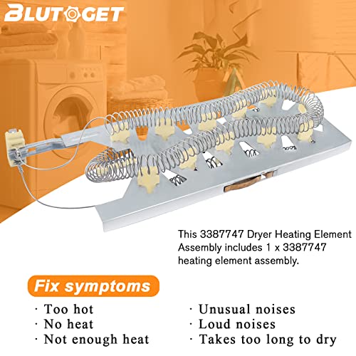 Blutoget W11045584 3387747 W11344457 Dryer Heating Element by Blutoget-WP3387747 Fit for Whirlpool Amana Ken-more Kitchen-Aid Dryer - Replaces 8527865 PS11741416 AP6008281 AP2947033 MEDC700VW0 GEW9200lW1 - Image 3