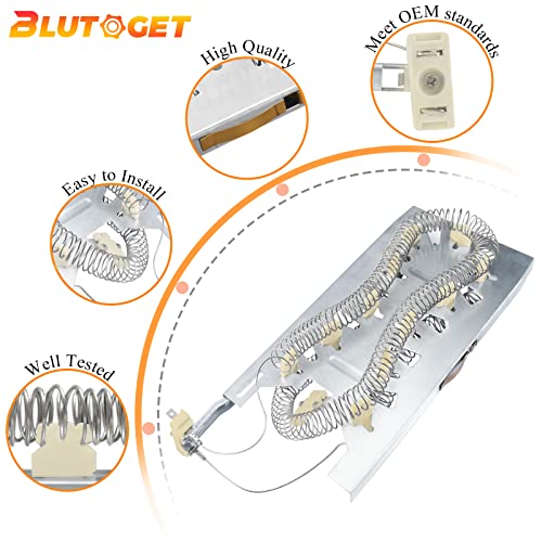 Blutoget W11045584 3387747 W11344457 Dryer Heating Element by Blutoget-WP3387747 Fit for Whirlpool Amana Ken-more Kitchen-Aid Dryer - Replaces 8527865 PS11741416 AP6008281 AP2947033 MEDC700VW0 GEW9200lW1 - Image 2