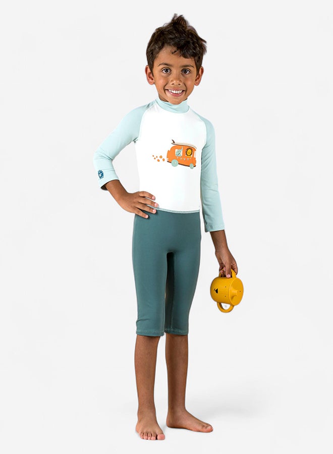 DECATHLON Baby / Kids' long-sleeve UV-protection swimming suit - Print - Image 1