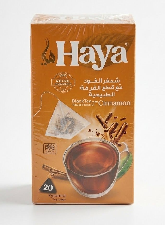 Black tea with natural cinnamon, 20 sachets