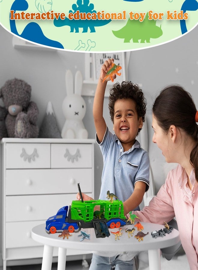 Frontoytall Dinosaur Toys Transport Carrier Truck Toy, 12 Dinosaur Figures - Image 4