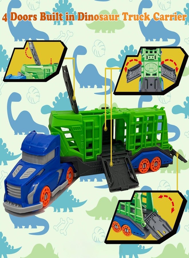 Frontoytall Dinosaur Toys Transport Carrier Truck Toy, 12 Dinosaur Figures - Image 3