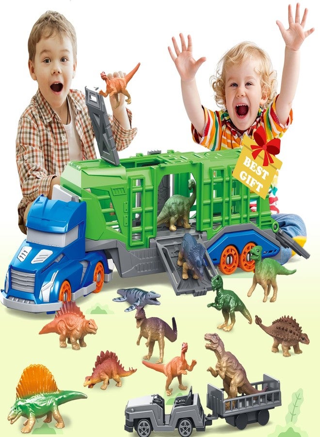 Frontoytall Dinosaur Toys Transport Carrier Truck Toy, 12 Dinosaur Figures - Image 1