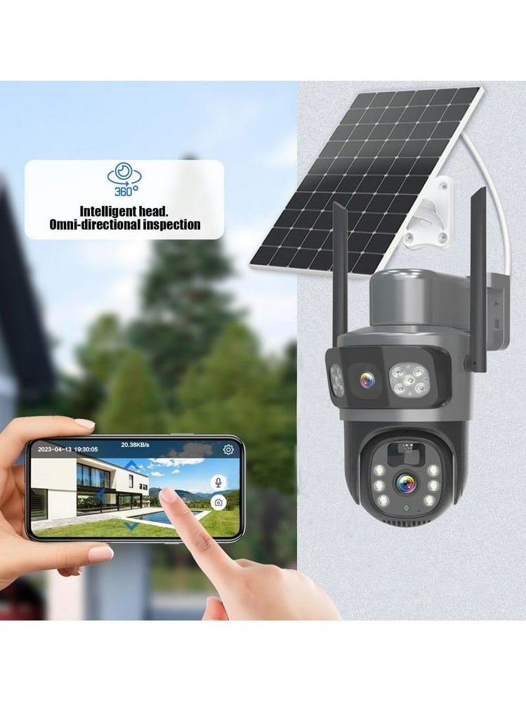 PROLAB SOLAR WIFI DUAL LENS 4K 8MP CLARITY, COLOR AT NIGHT, AUTOTRACKING, 2 WAY AUDIO, 360 ROTATION, APP CONTROL  - Image 1
