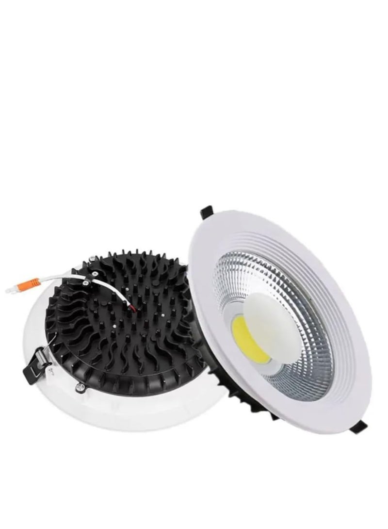 مصباح سقف LED COB مدمج 12 وات - إضاءة سقف فائقة السطوع، مضاد للتوهج، موفر للطاقة، خيار الإضاءة الدافئة/النهارية، سهل التركيب للمنزل والمكتب والاستخدام التجاري - Image 3