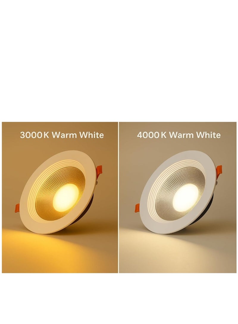 مصباح سقف LED COB مدمج 12 وات - إضاءة سقف فائقة السطوع، مضاد للتوهج، موفر للطاقة، خيار الإضاءة الدافئة/النهارية، سهل التركيب للمنزل والمكتب والاستخدام التجاري - Image 4