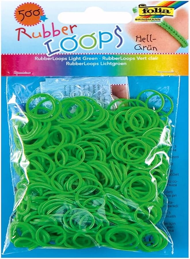 folia Folia RUBBER LOOPS bands, 500 pcs, light green 