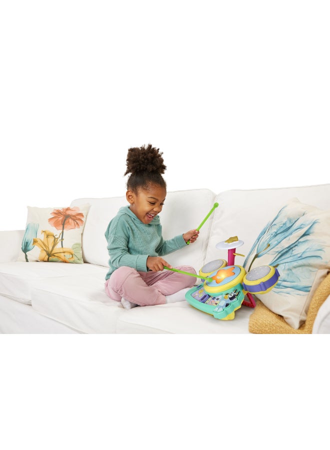 vtech Bluey Hooray Drum Set with Light-Up Pads, Music & Rhythm Games (Ages 3+) - Image 3