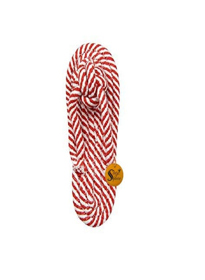 Sage Square Durable Pet Dog Chew Cotton Rope Toy (Random, Red) - Image 2