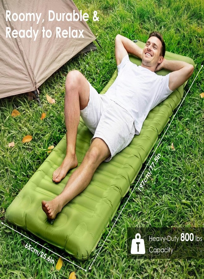 Minthouz Camping Sleeping Pad, 5 Inch Thick Inflatable Camping Pad, Foot Pump Fast Inflation, Portable Sleeping Mat for Camping Backpacking Hiking Traveling Tent - Image 5