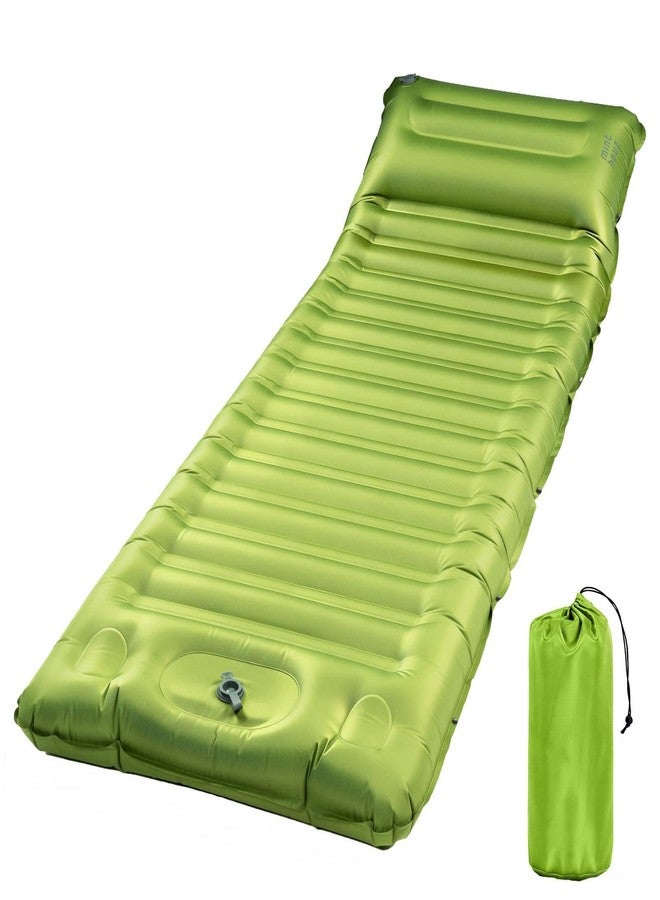 Minthouz Camping Sleeping Pad, 5 Inch Thick Inflatable Camping Pad, Foot Pump Fast Inflation, Portable Sleeping Mat for Camping Backpacking Hiking Traveling Tent - Image 1
