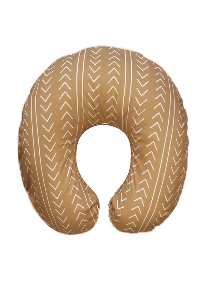 Boppy Nursing Pillow Cover, 100% Organic Cotton, Camel Stitched Stripe, Fits The Original Support Pillow for Breastfeeding and Bottle Feeding, Cover Only, Nursing Support Pillow Sold Separately - Image 1
