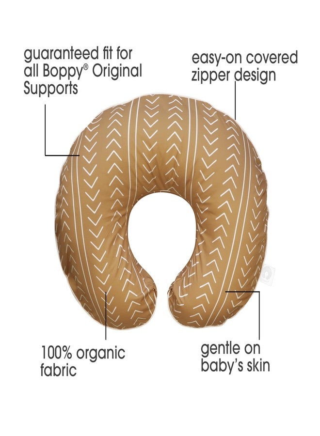 Boppy Nursing Pillow Cover, 100% Organic Cotton, Camel Stitched Stripe, Fits The Original Support Pillow for Breastfeeding and Bottle Feeding, Cover Only, Nursing Support Pillow Sold Separately - Image 3