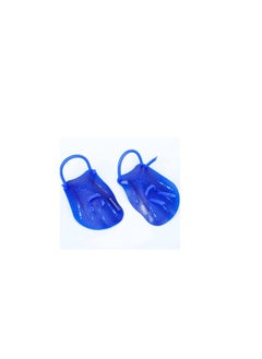 Dolphin Swim Training Hand Paddles with Adjustable Silicone Straps – Blue  - Image 1