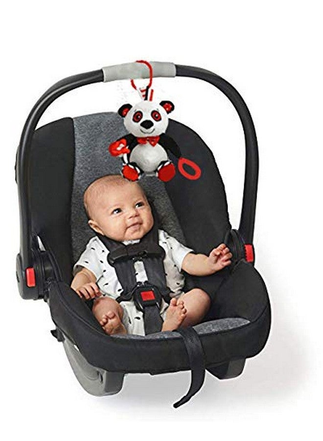 Genius Baby Toys Genius Baby Toys Panda Soft Sensory Toy with Teething Ring for Baby, Attaches to Stroller, 8"  - Image 4