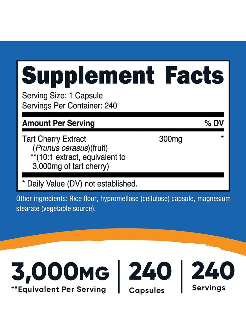 تارت الكرز بخلاصة 3000 ملجم 240 كبسولة نباتية - Image 2