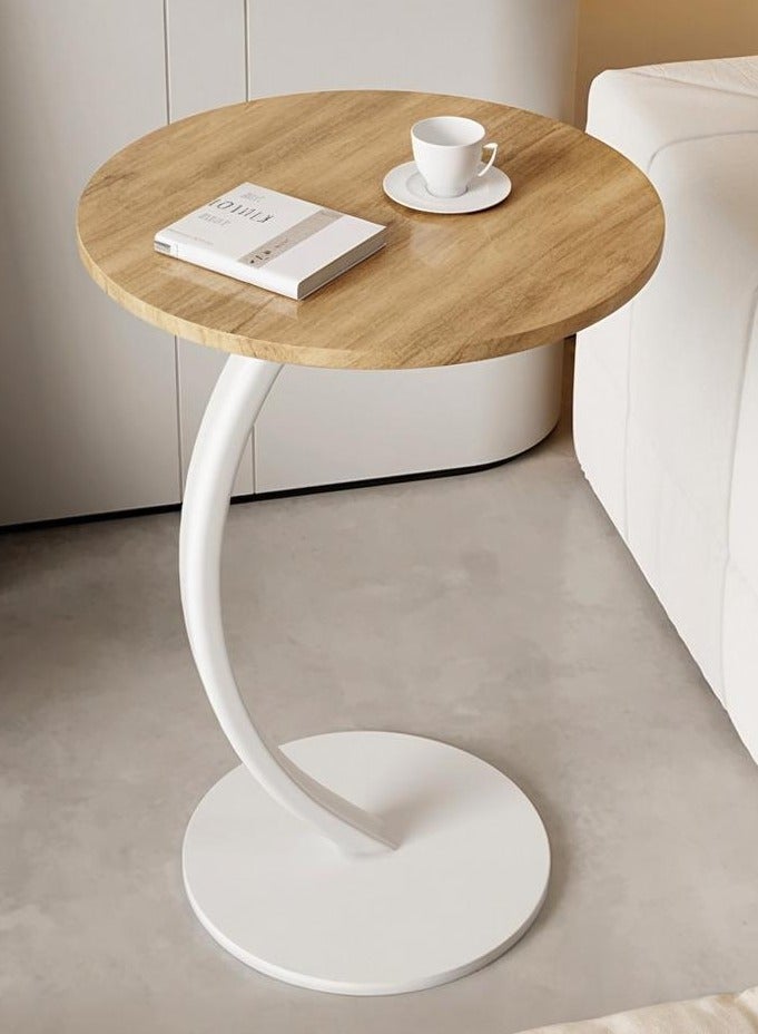 XiuWoo Metal Frame C Shape Coffee Table Side Table End Table for Sofa Bedside Living Room Bedroom Small Spaces - Image 1