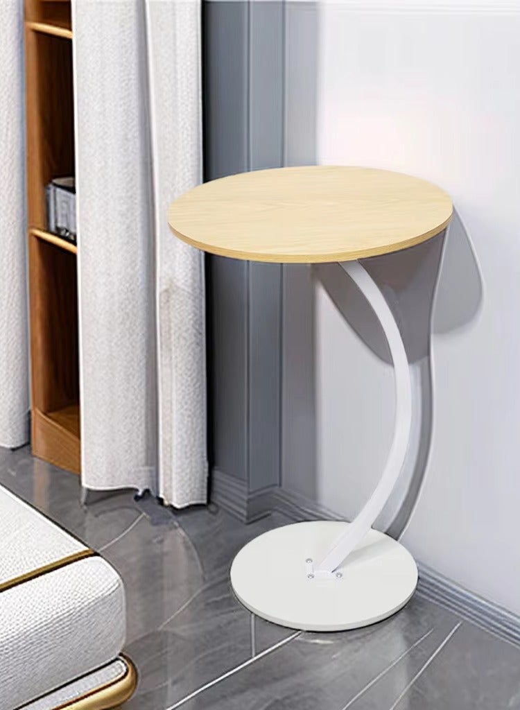 XiuWoo Metal Frame C Shape Coffee Table Side Table End Table for Sofa Bedside Living Room Bedroom Small Spaces - Image 2