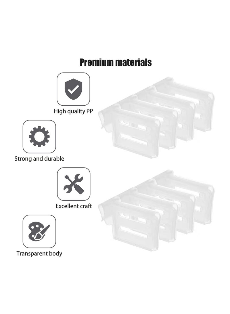 SYOSI، مجموعة من 40 مقسم ثلاجة قابل للتعديل، فواصل مساحة قابلة للتثبيت للثلاجة، منظمات تخزين مخزن المطبخ القابلة للتوسيع، شفافة، لوازم منزلية ومكتبية متعددة الاستخدامات - Image 2