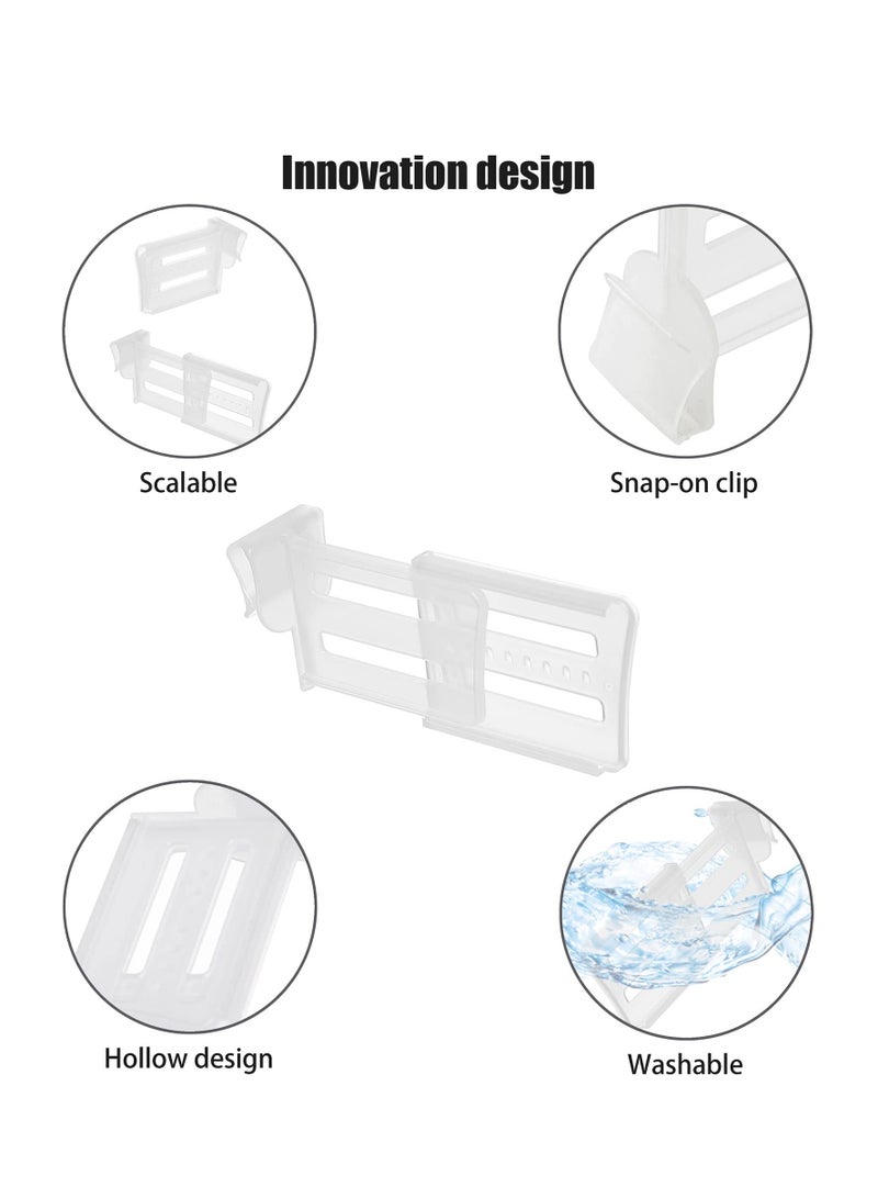 SYOSI، مجموعة من 40 مقسم ثلاجة قابل للتعديل، فواصل مساحة قابلة للتثبيت للثلاجة، منظمات تخزين مخزن المطبخ القابلة للتوسيع، شفافة، لوازم منزلية ومكتبية متعددة الاستخدامات - Image 3