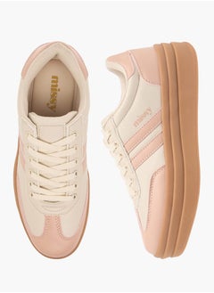 MISSY Women Missy Logo Detail Panelled Sneakers with Lace-Up Closure  - Image 1