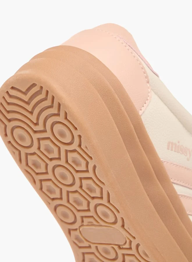 MISSY Women Missy Logo Detail Panelled Sneakers with Lace-Up Closure