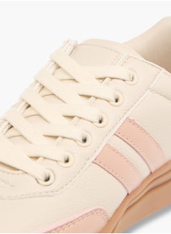 MISSY Women Missy Logo Detail Panelled Sneakers with Lace-Up Closure  - Image 4