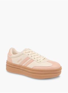 MISSY Women Missy Logo Detail Panelled Sneakers with Lace-Up Closure  - Image 2