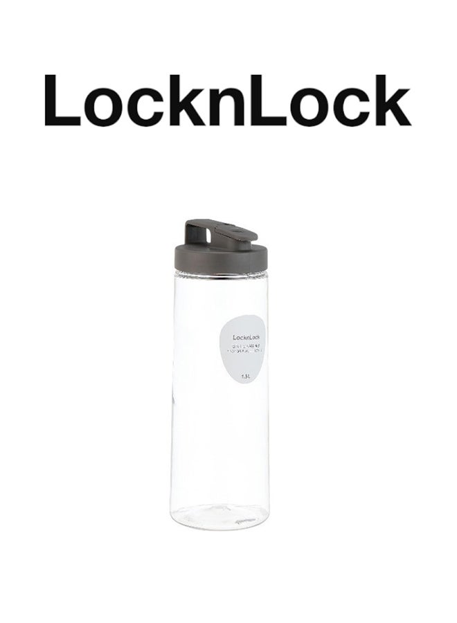 LocknLock Easy Grip Water Bottle 1.5L , Grey, BPA-Free Transparent Fridge & Tabletop Hydration Bottle with Detachable Lid for Home & Office Use - Image 2