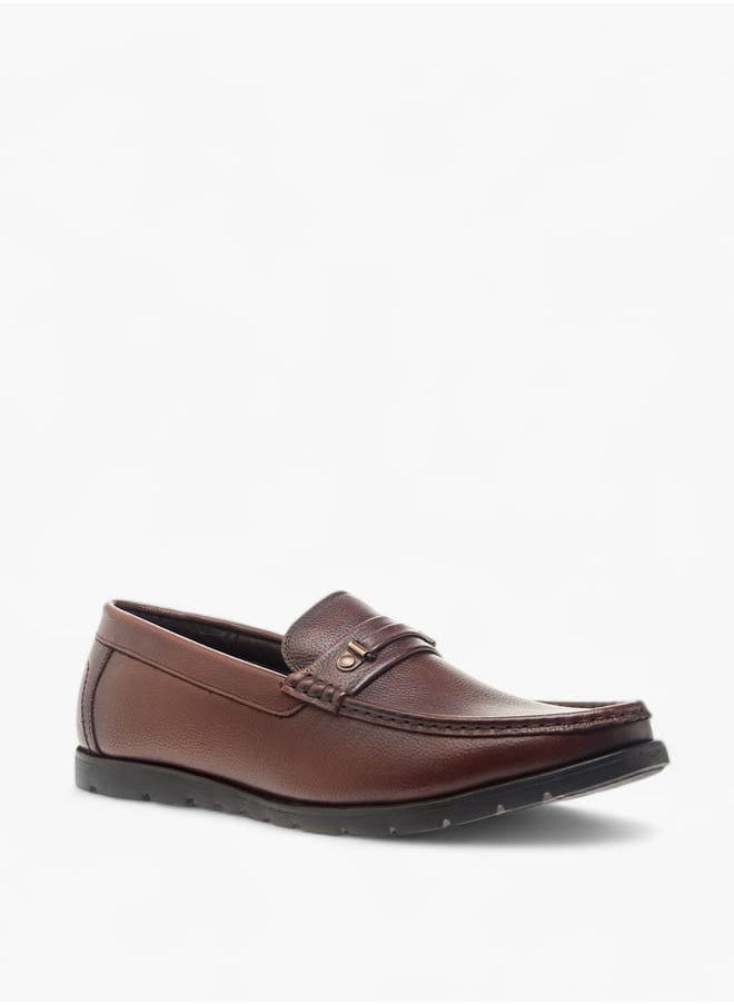 LBL by Shoexpress Men Textured Slip-On Loafers  - Image 2