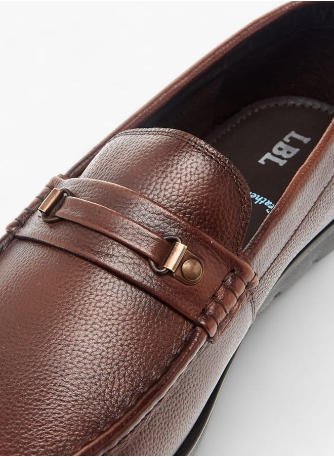 LBL by Shoexpress Men Textured Slip-On Loafers  - Image 4
