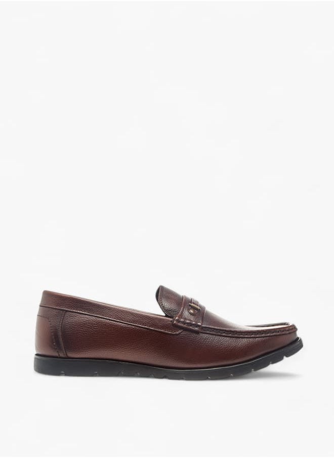 LBL by Shoexpress Men Textured Slip-On Loafers  - Image 3