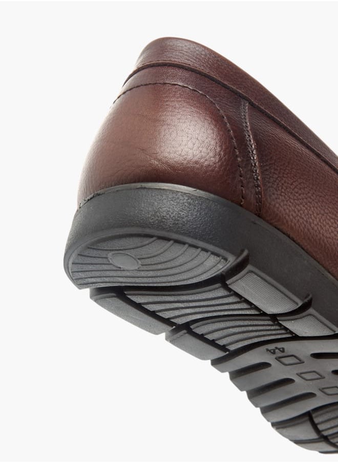 LBL by Shoexpress Men Textured Slip-On Loafers  - Image 5