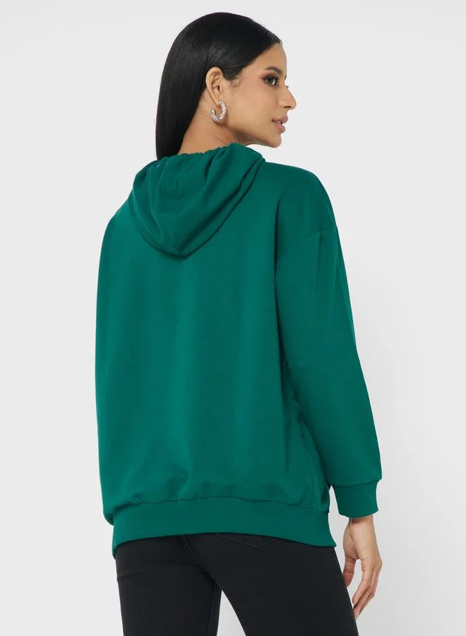 Refka by modanisa Hoodie Neck Sweatshirt